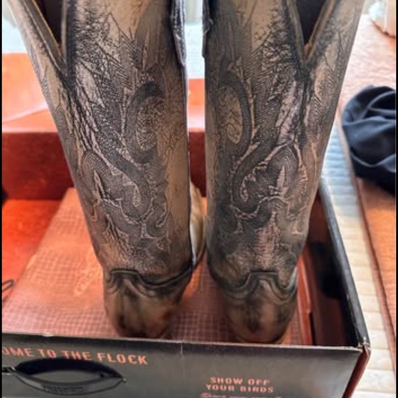 Metallic Western Cowboy Boots Freebird Woodland boots - Picture 3 of 4